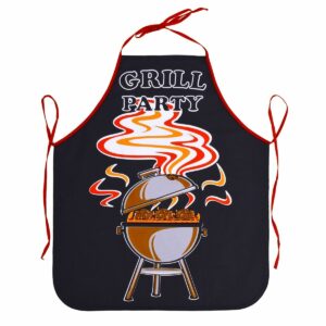 Forbyt Kuchyňská zástěra Grill party černá