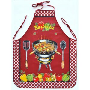 Forbyt Kuchyňská zástěra a chňapka Barbecue bordó