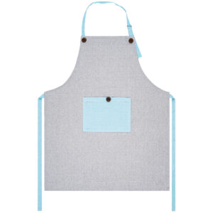 HOME ELEMENTS Kuchyňská zástěra šedobílá a tyrkysová