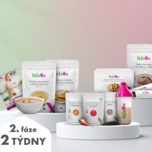 Ketomix Ketonová dieta na 2 týdny – 2. fáze (42 porcí) 1. příchuť koktejlu: banán