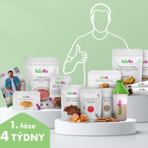 KetoMix Ketonová dieta na 4 týdny - pro muže (140 porcí) 1. příchuť koktejlu: banán