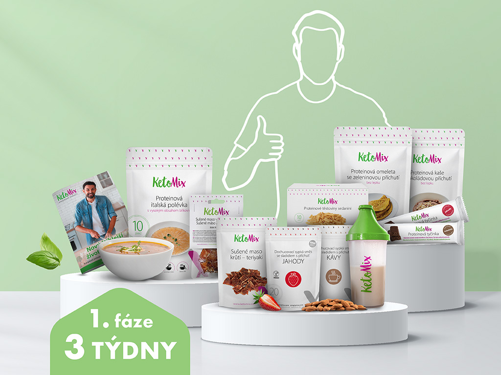 KetoMix Ketonová dieta na 3 týdny pro muže | 105 porcí