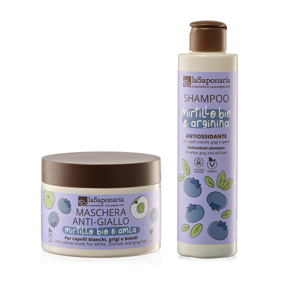 laSaponaria Zvýhodněná sada No yellow pro šedivé vlasy - pro neutralizaci žlutých tónů