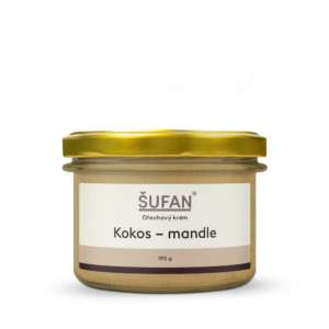Šufan Kokosovo-mandlové máslo - 190g - z lahodných mandlí ze španělska
