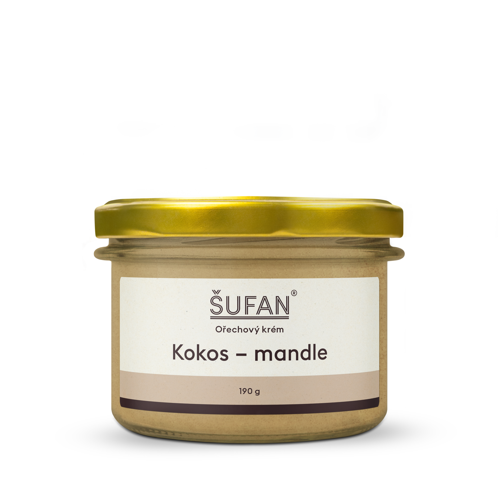 Šufan Kokosovo-mandlové máslo - 190g - z lahodných mandlí ze španělska