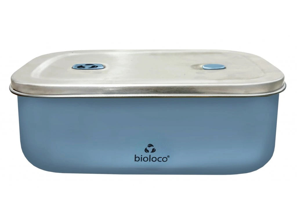 Bioloco Nerezový svačinový box (800 ml) - Ocelově modrý - lehký