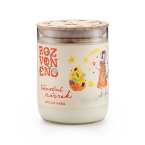 Rozvoněno Vonná svíčka - Vánoční zázrak (300 ml) - ve sklenici z lahve od vína