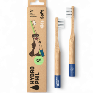 Hydrophil Dětský bambusový zubní kartáček - Vydra (2 ks) - extra jemné štetinky