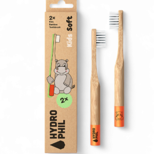 Hydrophil Dětský bambusový zubní kartáček - Hroch (2 ks) - extra jemné štetinky