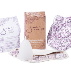 Tierra Verde Menstruační kalíšek Gaia Cup - malý - balení včetně slipové vložky a čističe