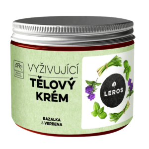 LEROS Tělový krém BIO (200 ml) - Bazalka & verbena - s olejem z vlašských ořechů a meruňky
