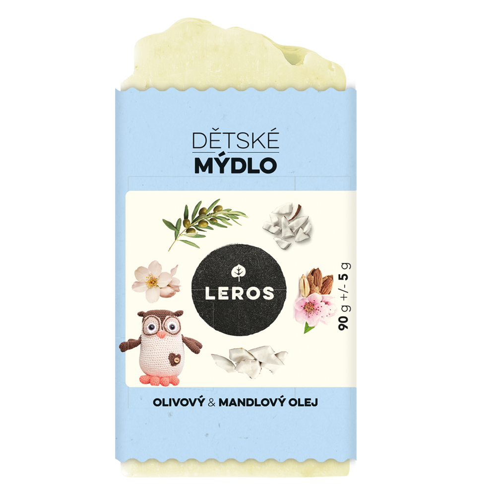 LEROS Dětské mýdlo (90 g) - s olivovým a mandlovým olejem