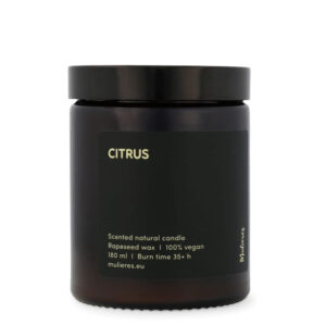 Mulieres Vonná svíčka ve skle - citrus (180 ml) - až 35 hodin hoření