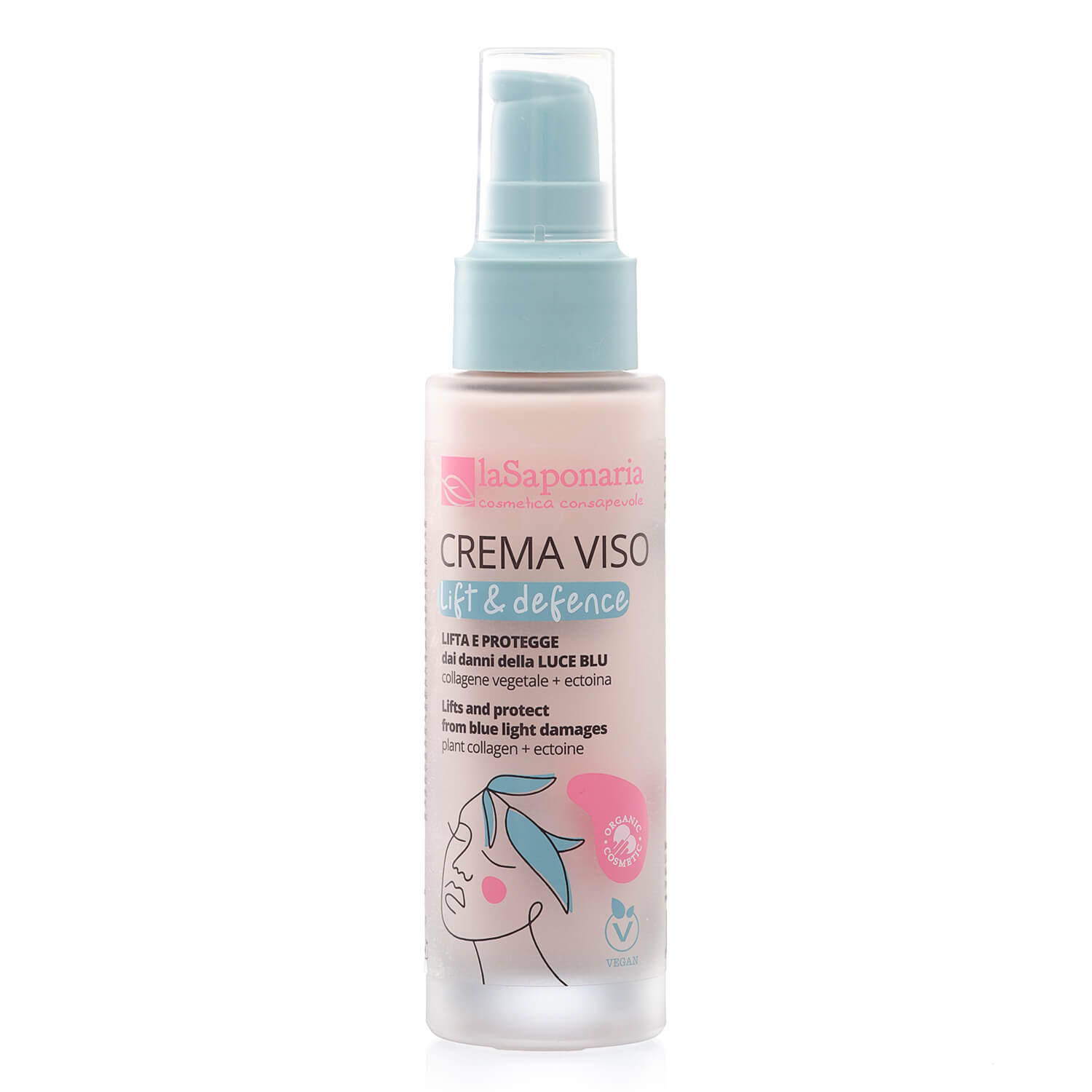laSaponaria Denní pleťový krém Lift & Defence pro zralou pleť BIO (50 ml) - s rostlinným kolagenem a ectoinem