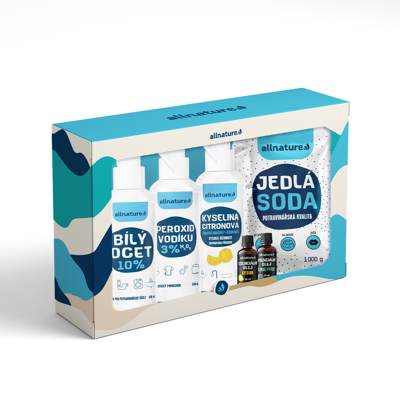 Allnature Dárková startovací sada na úklid (6 ks) - zvýhodněná sada úklidových pomocníků