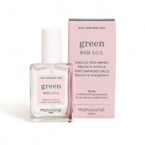 Manucurist Green Podkladový schnoucí lak pro velmi zničené nehty SOS Base (15 ml) - rychlá pomoc pro poškozené nehty