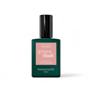 Manucurist Green Flash LED gel lak na nehty - Shell Beige (15 ml) - přirozená béžovo-růžová barva