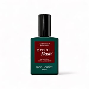 Manucurist Green Flash LED gel lak na nehty - Dark Pansy (15 ml) - temně rudá barva