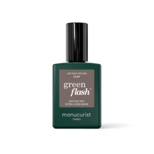 Manucurist Green Flash LED gel lak na nehty - Clay (15 ml) - šedá jílová barva