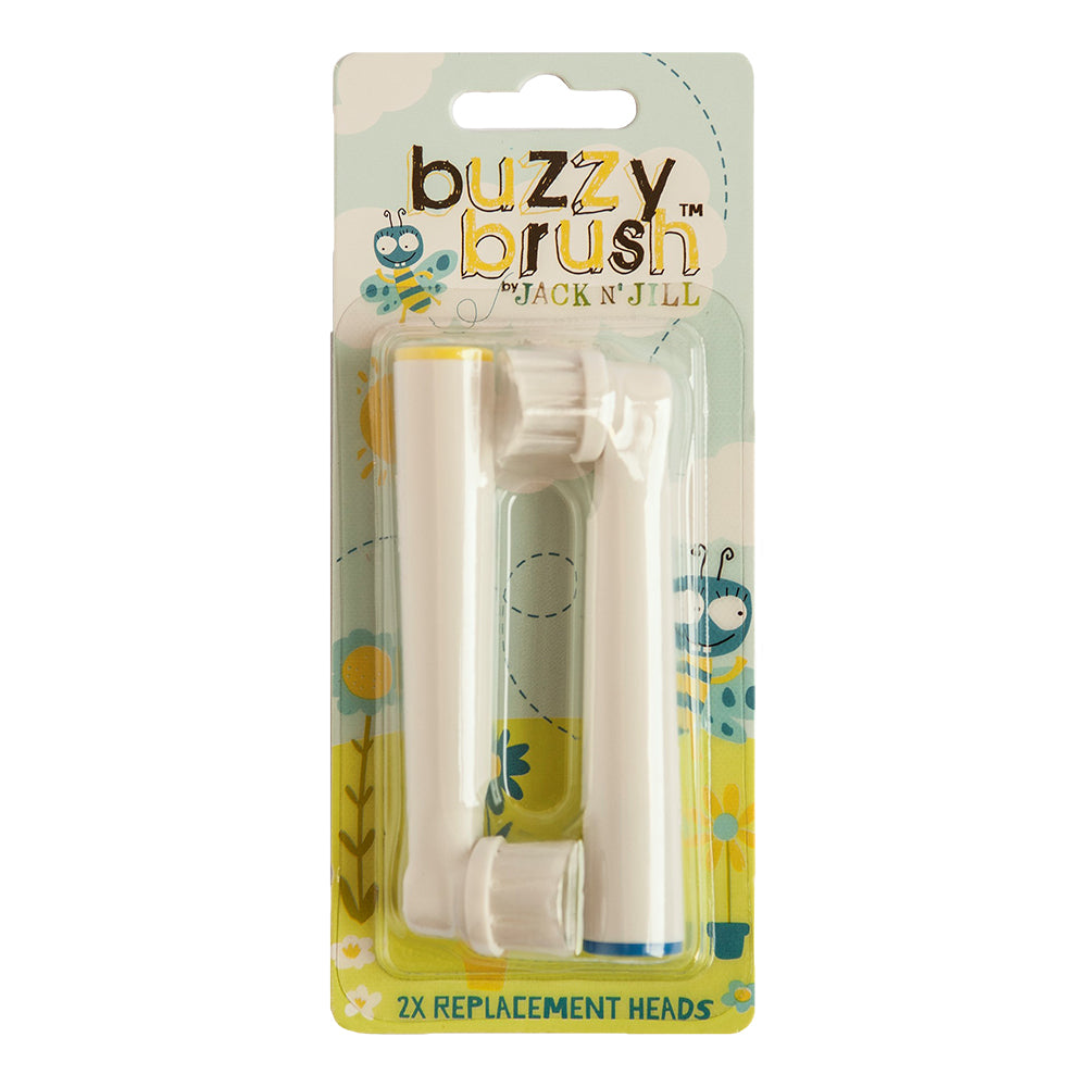 Jack n' Jill Náhradní hlavice k elektrickému zubnímu kartáčku Buzzy Brush (2 ks) - na interaktivní kartáček se 3 druhy melodií