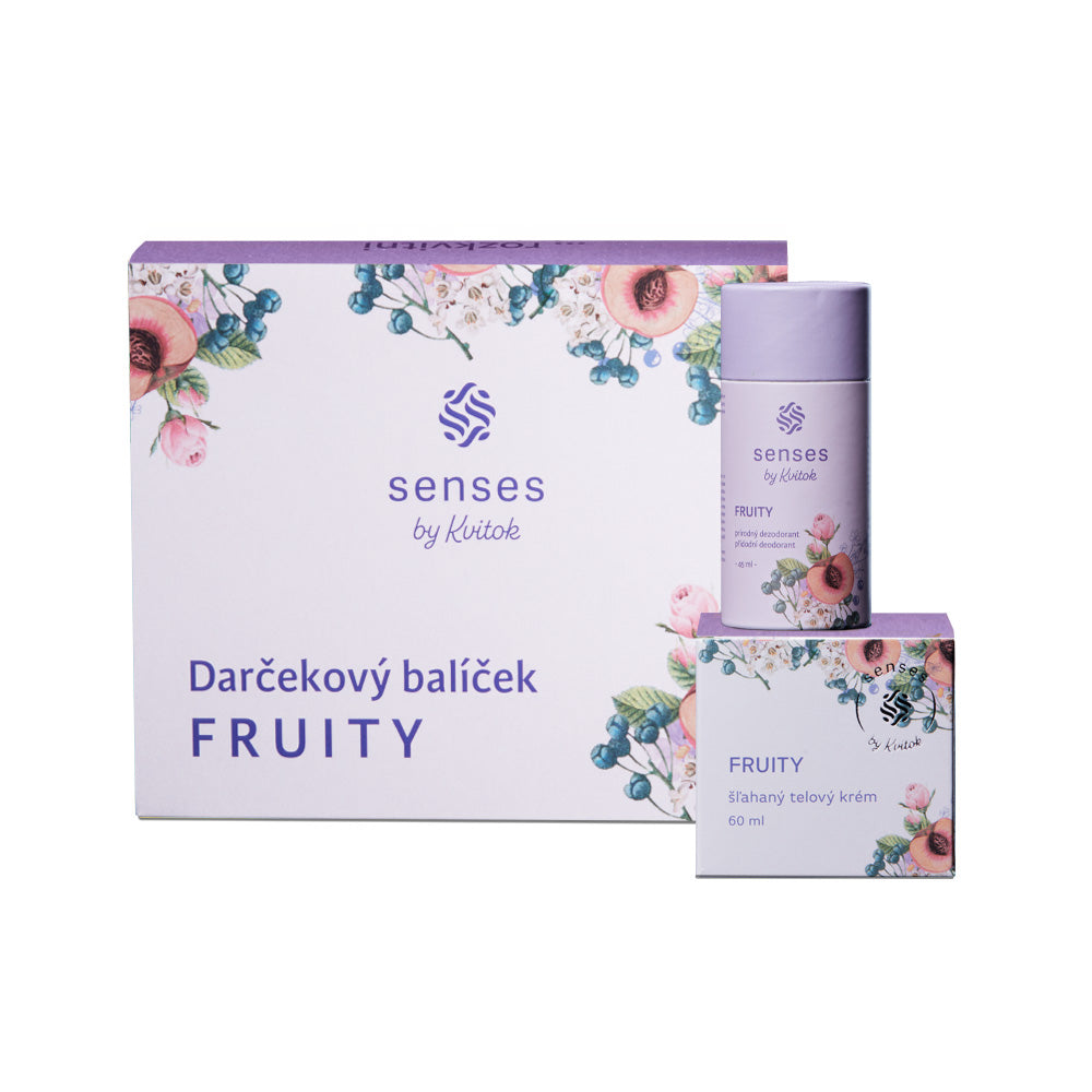 Kvitok Senses Dárková sada Fruity - šlehané máslo a tuhý deodorant