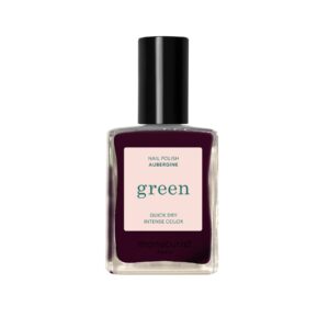 Manucurist Green schnoucí lak na nehty - Aubergine (15 ml) - temně fialový odstín