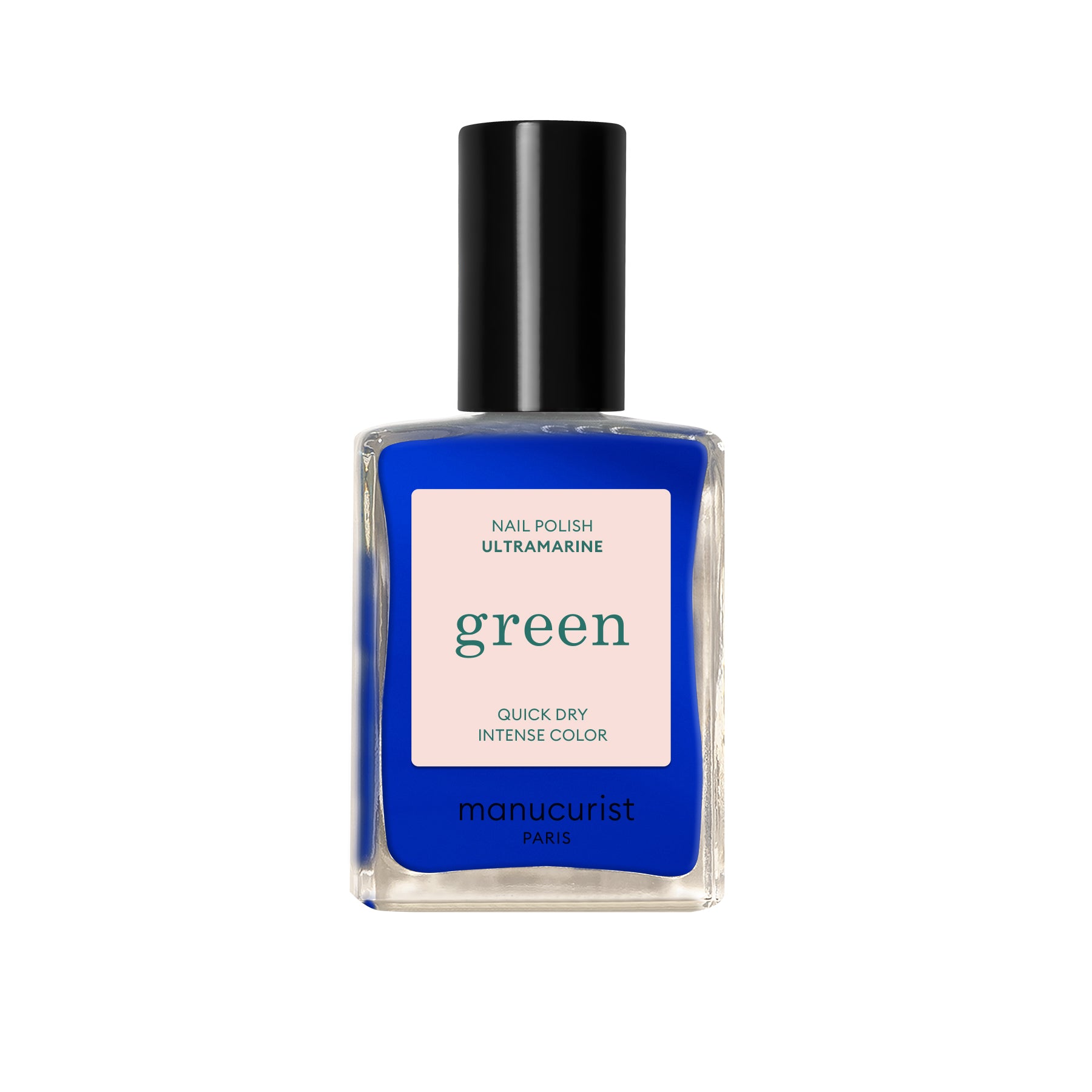 Manucurist Green schnoucí lak na nehty - Ultramarine (15 ml) - elektrizující modrý odstín