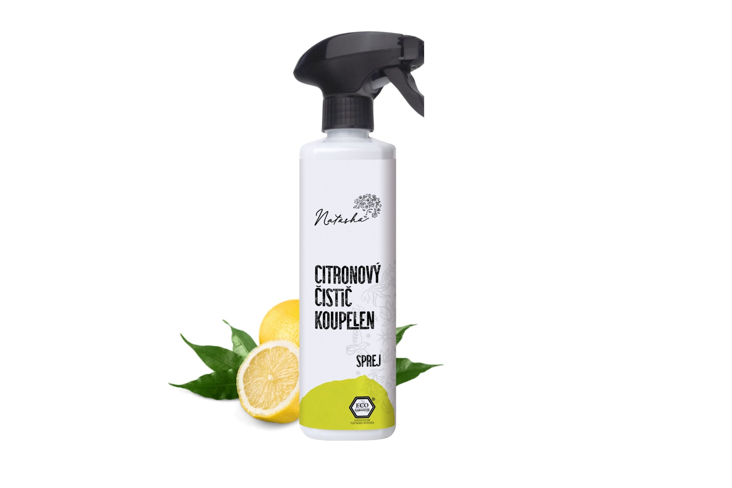 Natasha Citronový čistič koupelen - sprej (500 ml) - vhodný do domácností s tvrdou vodou