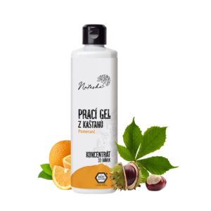 Natasha Prací gel z kaštanů Pomeranč - koncentrát - 500 ml - 33 pracích dávek v 500 ml