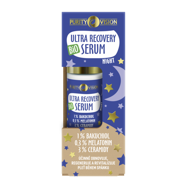 Purity Vision Noční pleťové sérum Ultra Recovery Night BIO (30 ml) - s bakuchiolem