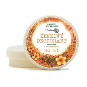 Medarek Krémový deodorant zinkový bez sody - Mandarinka (30 ml) - i pro citlivou pokožku