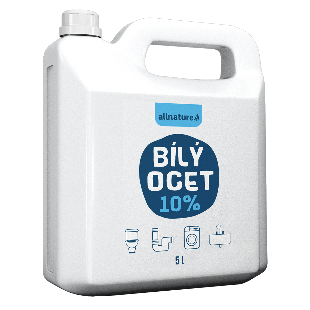 Allnature Bílý ocet 10% - 5 l - účinný pomocník pro čistou domácnost!