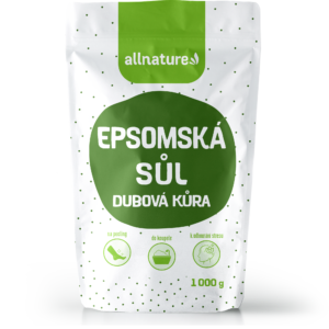 Allnature Epsomská sůl Dubová kůra (1 kg) - uvolňuje svaly a detoxikuje tělo