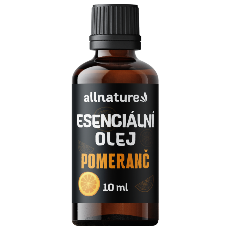 Allnature Esenciální olej Pomeranč (10 ml) - osvěží domov a neutralizuje pachy