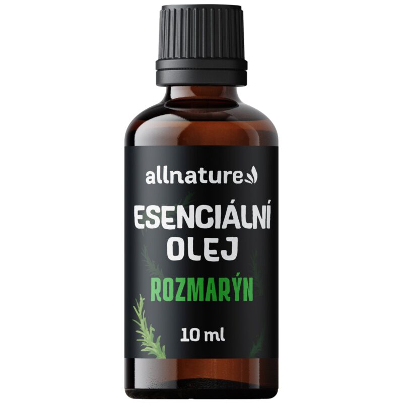 Allnature Esenciální olej Rozmarýn (10 ml) - podporuje koncentraci a paměť