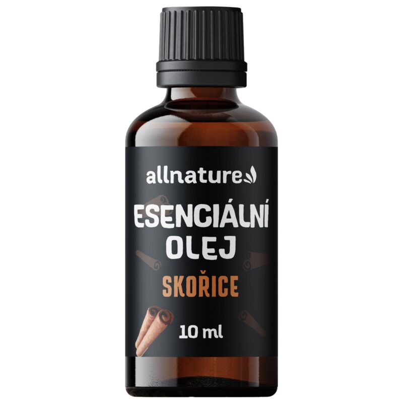 Allnature Esenciální olej Skořice (10 ml) - stimuluje a prohřívá