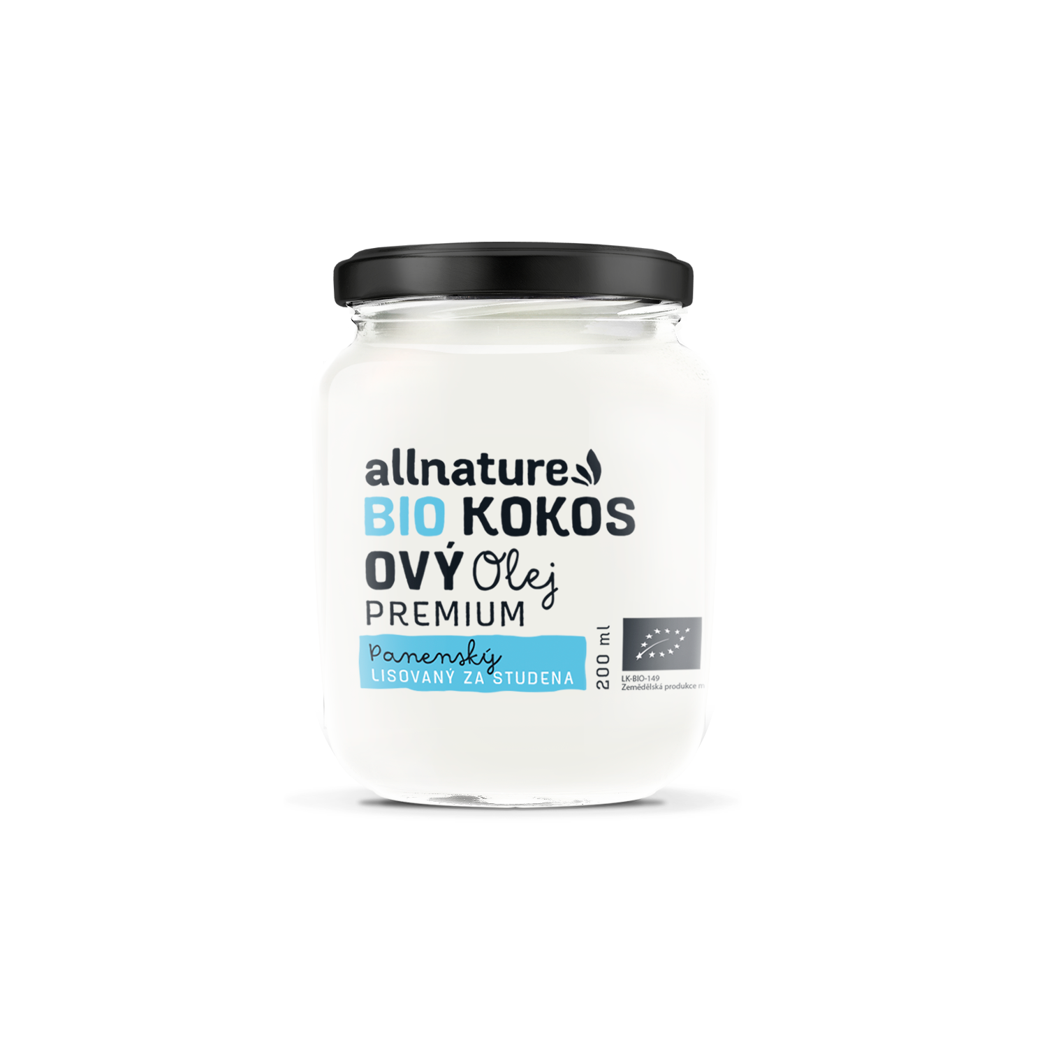 Allnature Kokosový olej panenský BIO - 200 ml - do kuchyně i koupelny