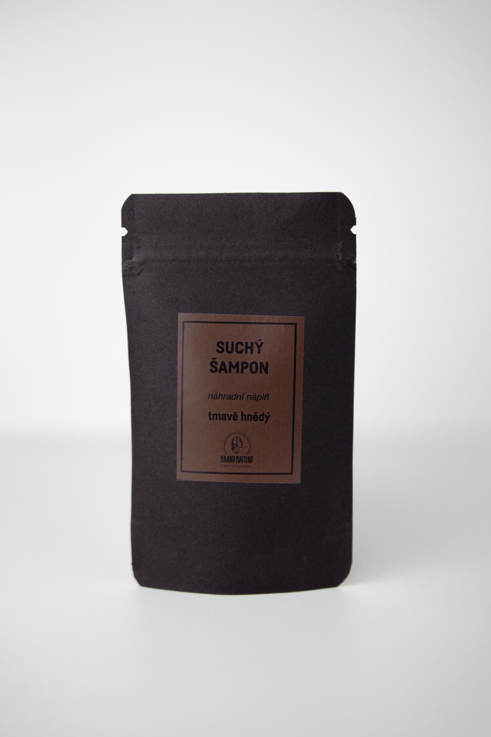 Haaro Naturo Suchý šampon TMAVĚ HNĚDÝ - náhradní náplň (50 g) - pro tmavě hnědé a černé vlasy