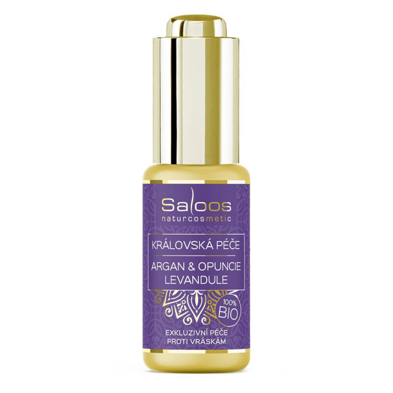 Saloos Pleťový olej Královská péče Argan & Opuncie BIO – Levandule (20 ml) - maximální anti-age péče s levandulí