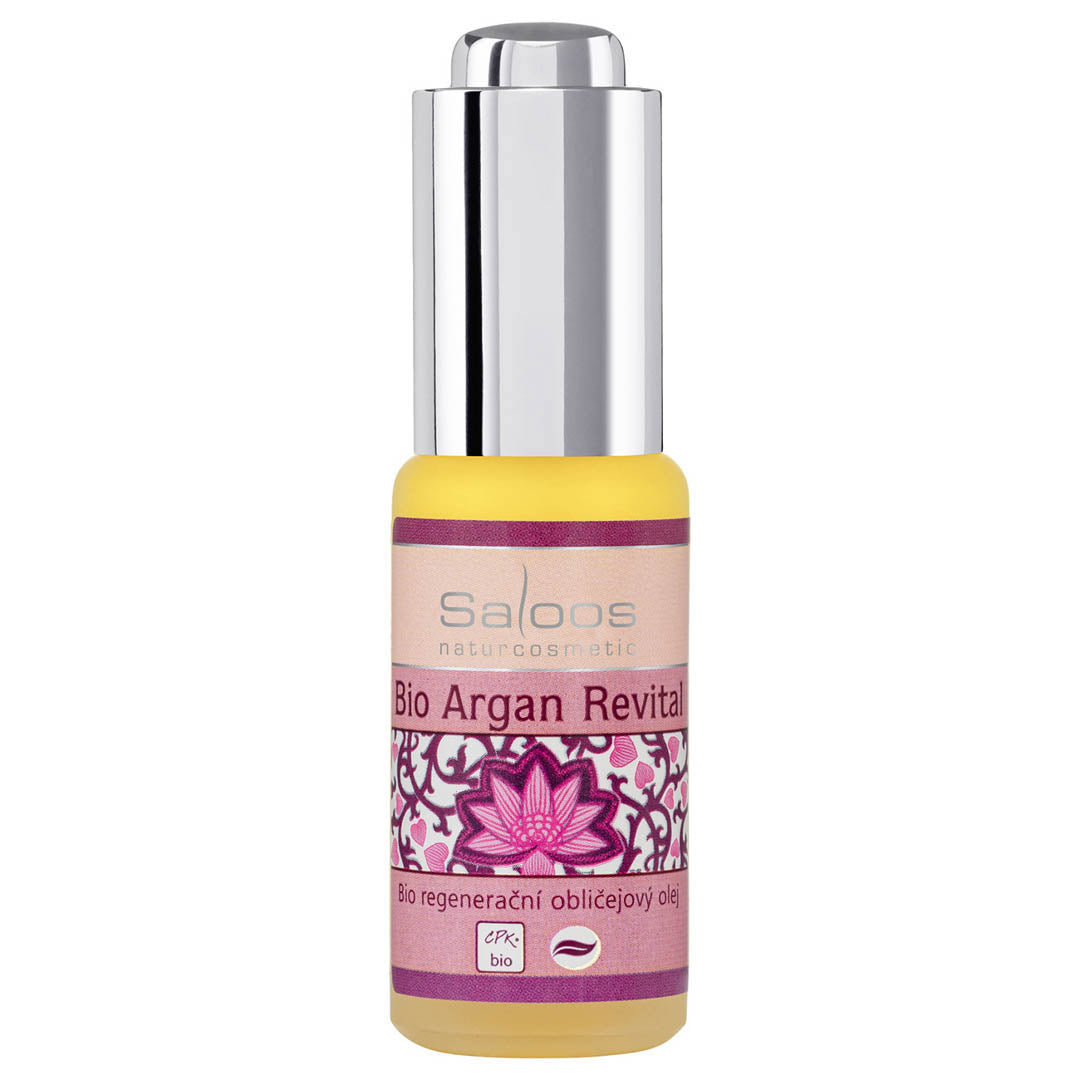 Saloos Pleťový olej Argan Revital BIO (20 ml) - intenzivní péče s vůní růže a levandule