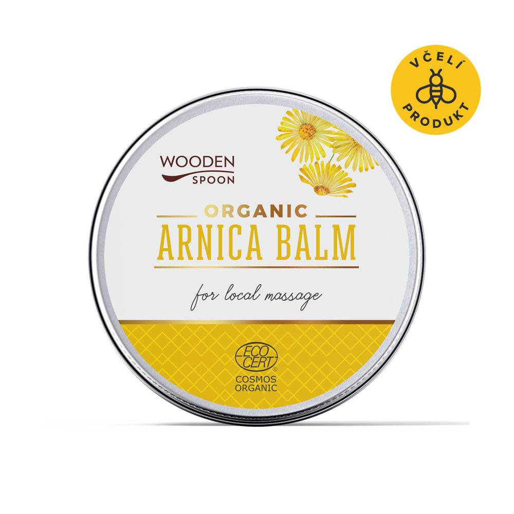 Wooden Spoon Přírodní masážní balzám s výtažky z arniky BIO - 60 ml - uvolňuje ztuhlé svaly