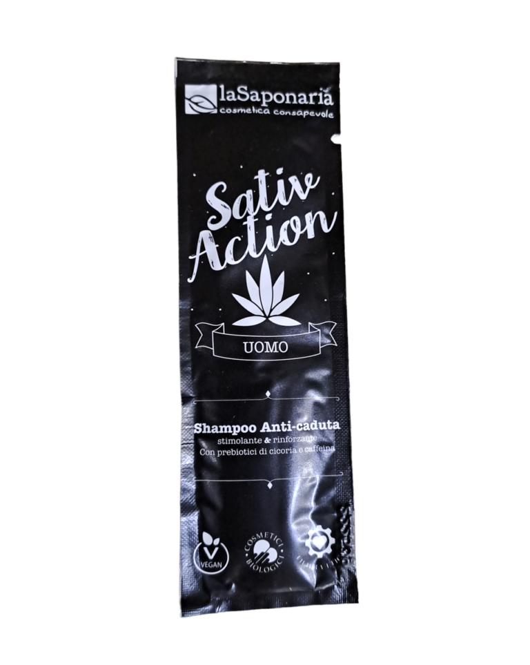 laSaponaria Pánský sprchový gel a šampon s konopím 2v1 BIO – vzorek (8 ml)